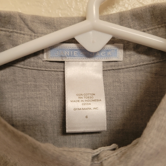 Janie + Jack Boys Gray Button-Up Shirt - Picture 3 of 4